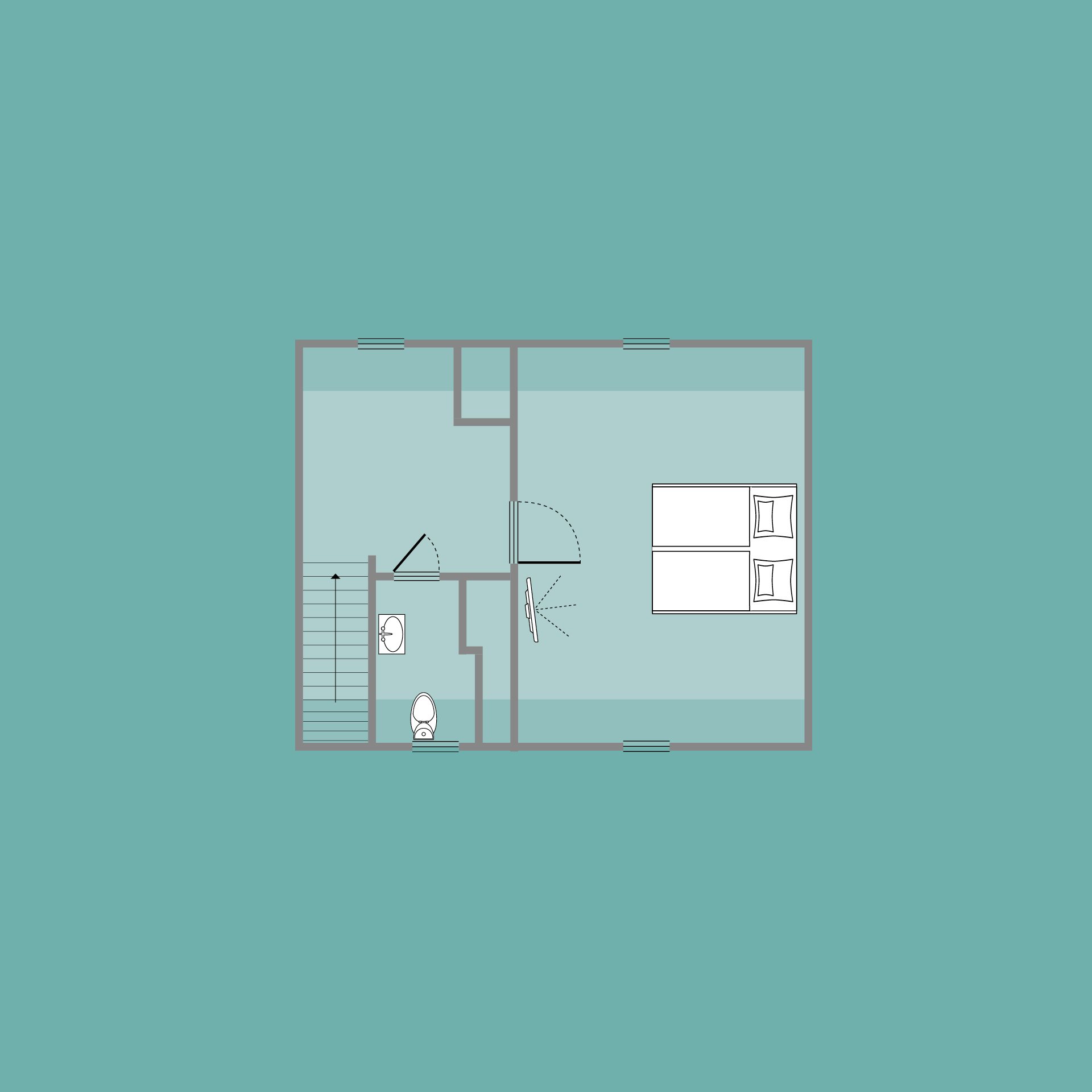 APARTMENT MIT DER TÜRKISEN TÜR – Ansicht 12